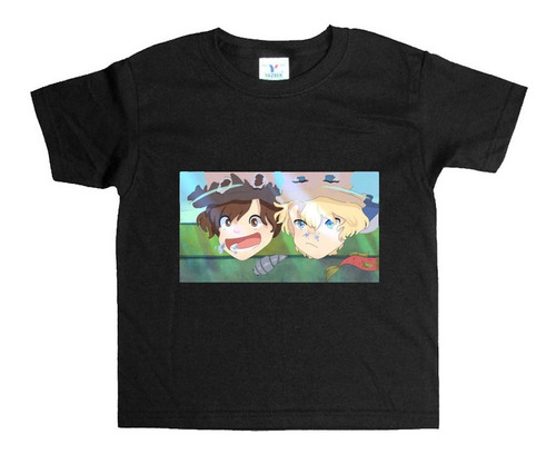 Remera Negra Niños Ponyo R3