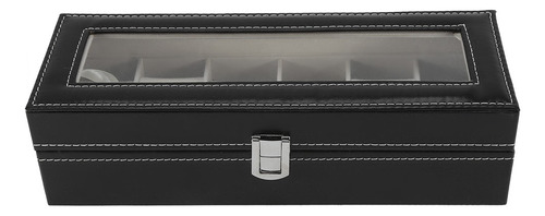 Caixa Para 6 Relógios Maleta Estojo Porta Closet Organizado