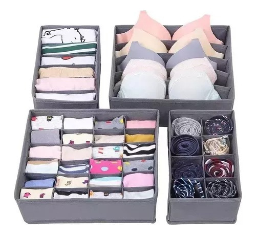 Organizador De Ropa Interior Plegable Para Cajones 4 Piezas