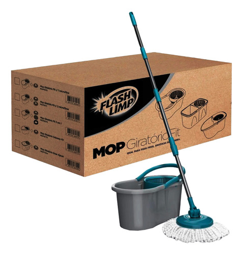 Mop Esfregao Ajustavel 360 Fit Flash Limp Para Limpeza Top