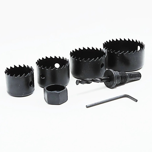 Imagen 6 de 8 de Kit De Mechas Copa Madera Durlock Y Pvc 6 Piezas