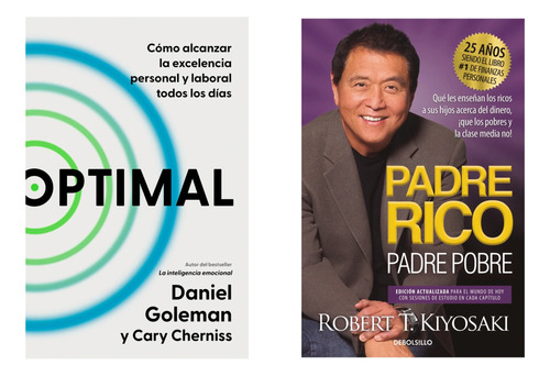 Optimal + Padre Rico - Goleman - Kiyosaki - 2 Libros