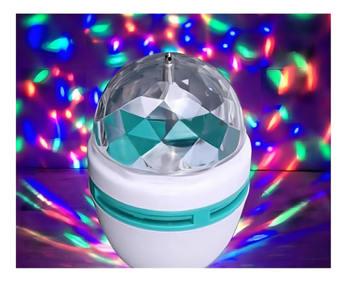 Lâmpada De Led Giratória Colorida 3w Rgb Balada Dj