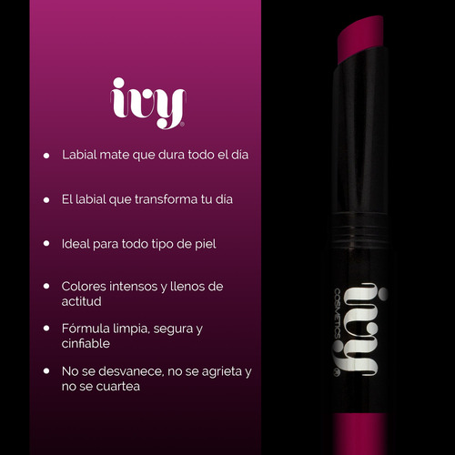 Labial Longwear Matte Lipstick Ivy Chic Night
