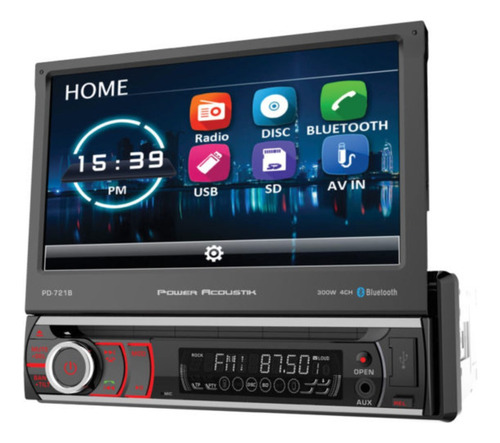 Auto Estéreo Power Acoustik Pd-721b Pantalla Bluetooth
