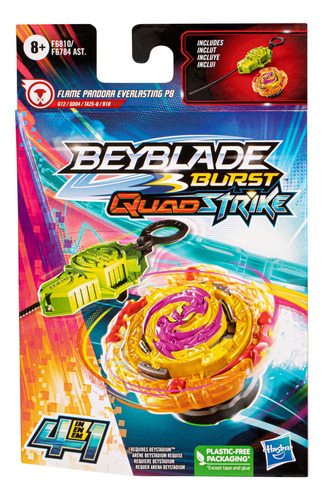 Beyblade Burst QuadStrike Blue Flame Pandora Everlasting Trompo