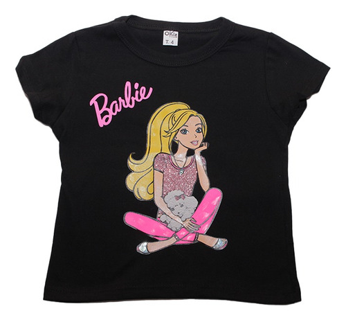 Remera Barbie Fashonista Brillo Cutie Nena Infantil 