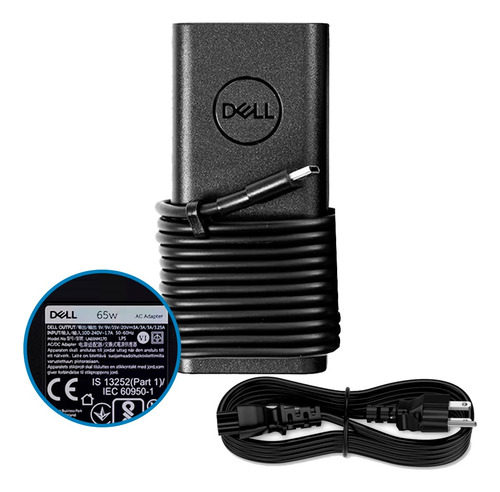 Cargador Dell Usb - C ( 65w ) Xps 13 / Latitude 13 Color Negro