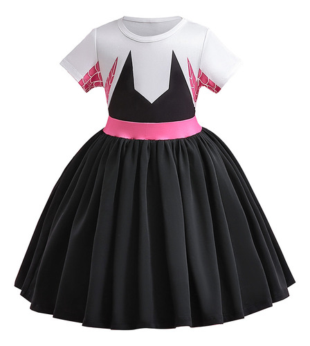 Marvel Gwen Spider-man Cosplay Niñas Patchwork Princesa Vestido Niñas Vestido Tutú