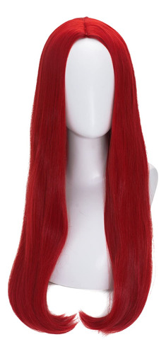 Coraline Peluca Larga Roja Para Mujer, Cabello Lacio, Natura