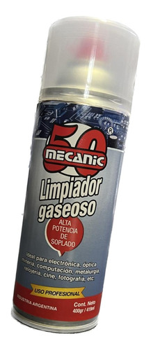 Limpiador Gaseoso Aire Comprimido Computacion 419ml Mecanic