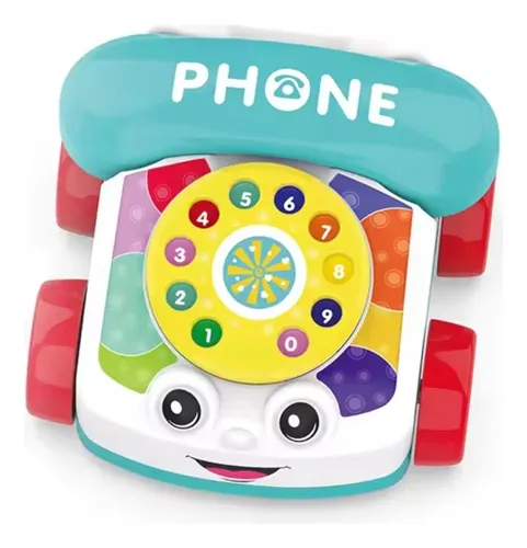 Telefono Juguete Con Disco Didactico Infantil Colores Multicolor