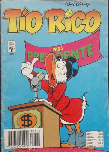 Historieta Tio Rico  Nº 105 Editorial Abril Cinco Sa