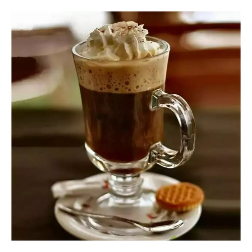 Kit 6 Taças Capuccino Café Expresso 250ml Alça Vidro Xícara
