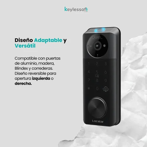 Cerradura Inteligente Con Reconocimiento Facial Y Wifi C95 Negro