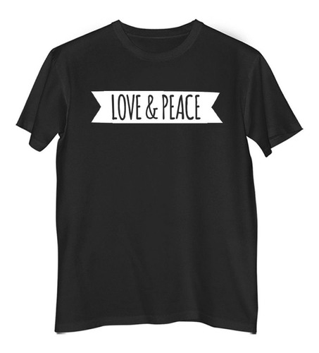 Remera Hombre Color Frase Love Y Peace Paz Y Amor