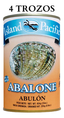 Lata De Abulón En 4 Trozos Silvestre (island Pacific) 454gr.