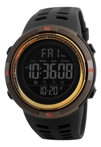 Reloj Deportivo Burk 1251 Luz Digital Alarma Cronometro !