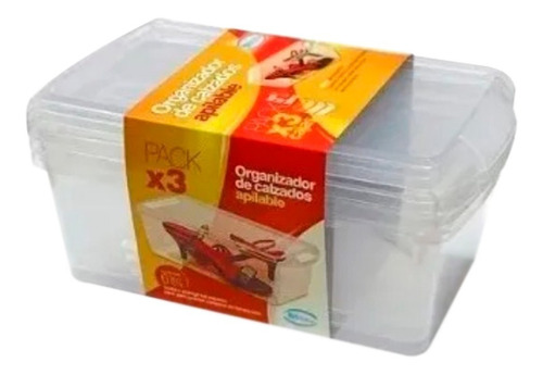 Organizador X12 Multiuso 6lts Caja Plastico Tapa Star Zapato