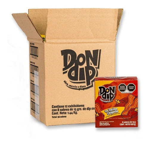 Dip Sabor Tocino Con Chipotle Dip Para Botanear 15g 8 Piezas
