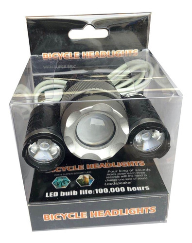 Luz Led  Delantera Bicicleta Recargable T6