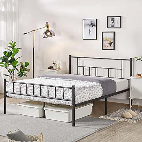 Base De Cama 13 PLG Matrimonial Color Negro Yaheetech