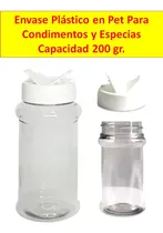 Comprar Envase Para Condimentos O Especias 200 Gramos Plastico Pet