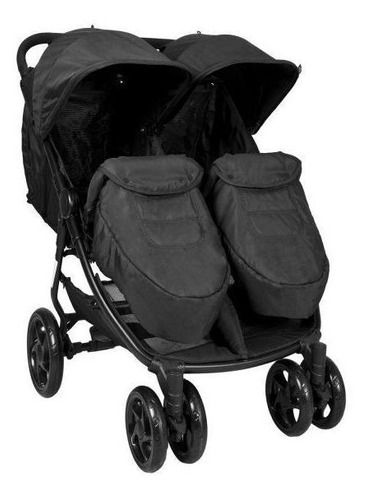 Coche Gemelar Lado A Lado Pietro Deluxe Evezo Negro