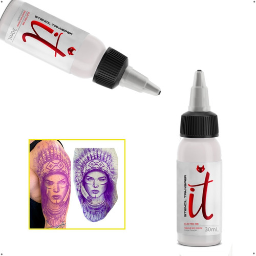 Transfer Tatuagem Stencil It Electric Ink Tattoo 30ml Oferta