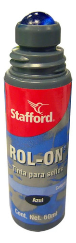 Tinta Para Sellos Stafford Rol On 60 Ml Color Color Azul