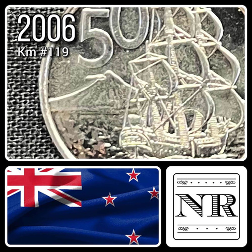 Nueva Zelanda - 50 Cents - Año 2006 - Km #119a - Oceanía - Endeavour