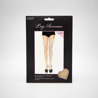 Stay Up Spandex Sheer Thigh Highs With Silicone Top - Md