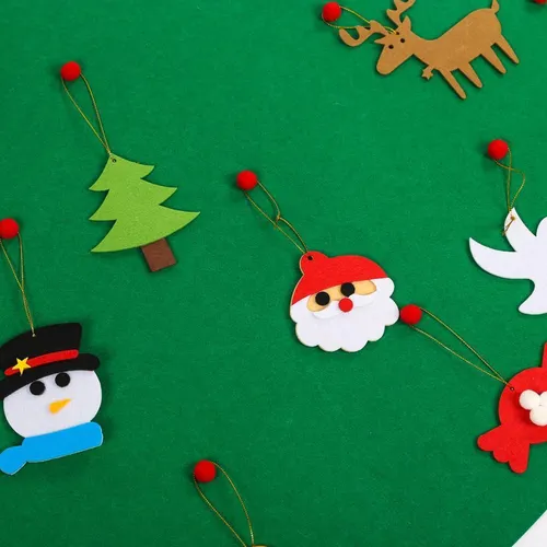 Christmas Árvore De Natal De Feltro, Chapéu De Papai Noel