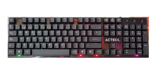 Imagen 3 de 6 de Teclado Gamer Acteck Rgb Aurean X Alambrico Negro