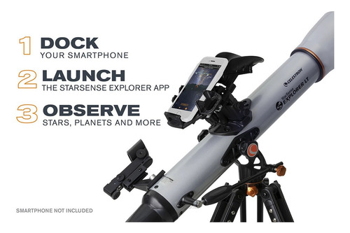 Imagen 2 de 10 de Telescopio Refractor Celestron Autoguiado Celular Explorer80
