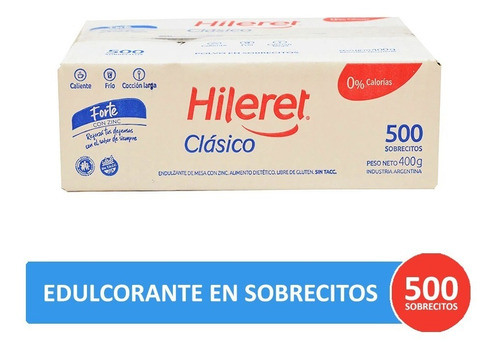 Hileret Edulcorante Clasico En Sobres X 500 Unidades