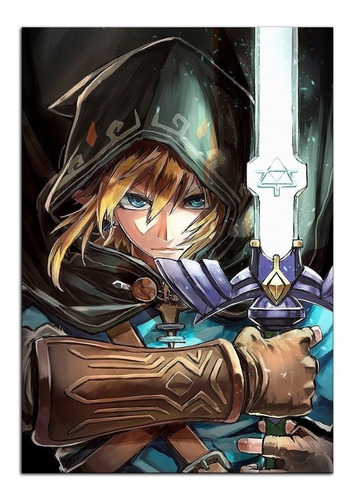 Imagem 1 de 1 de Placa Quadro Decorativo Zelda:link Personalizado Em Mdf