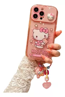 Case Hello Kitty + Mica Cristal Para iPhone 13 Pro Max