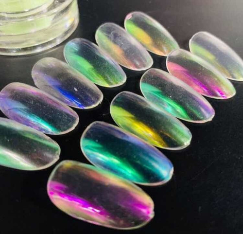 Polvo Efecto Camaleón Nude Para Uñas X 6 Piezas.manicure Color Surtidos
