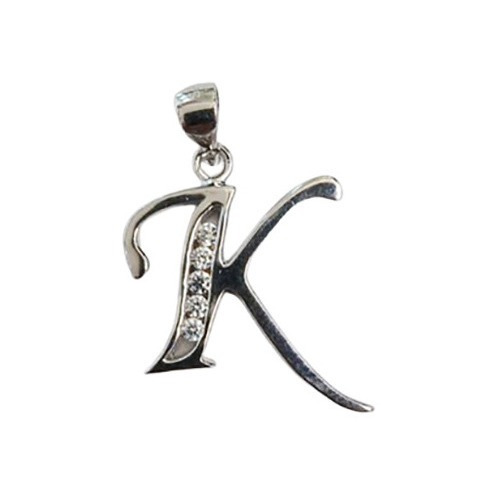 Imagen 2 de 10 de Dije Plata 925 Con Tu Inicial Cristales Swarovski Garantía