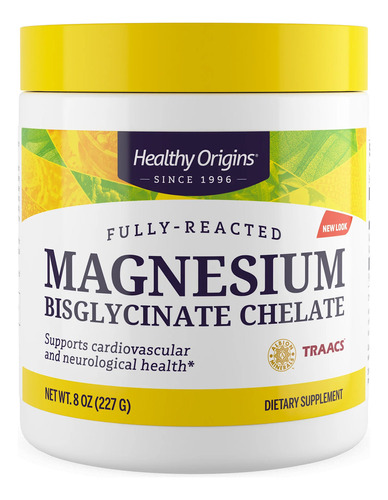 Magnésio Healthy Origins 227 gr de magnésio 8 onças em pó