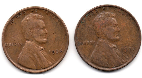 Estados Unidos 1 Cent 1936 Y 1937