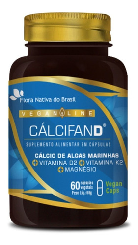 Cálcio E Vitamina D 60 Cápsulas Veganas Flora Nativa