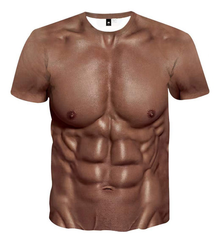 Three Dimensional Realistic Muscle Elastic Tight T Shirt