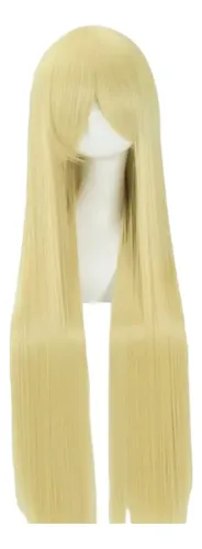 CAISHA Peluca Carnaval Cosplay Fiesta Peluca Pelo Largo Rubio Claro PHK9