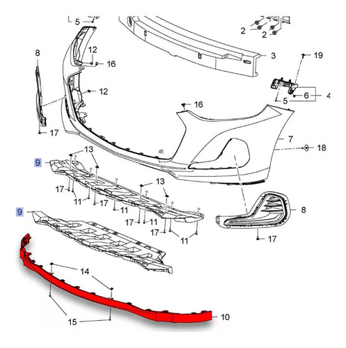 Spoiler Dianteiro Saia Original Onix 2020 2021 Hatch Plus
