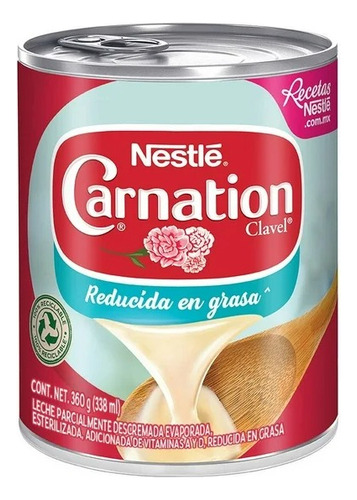 2 Pza Leche Evaporada Nestlé Carnation Clavel Reducida En Gr