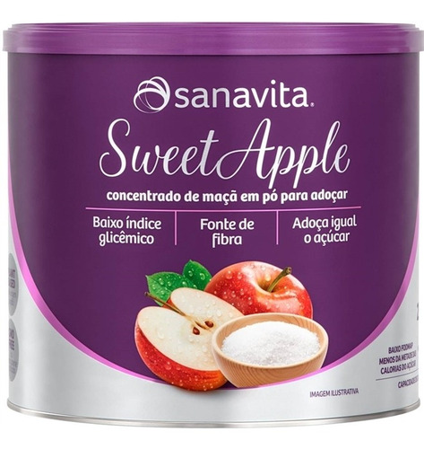 Adoçante Natural E Vegetal Sweet Apple 250g - Sanavita