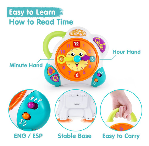 Reloj De Aprendizaje Bilingüe Little Learner Para Niño