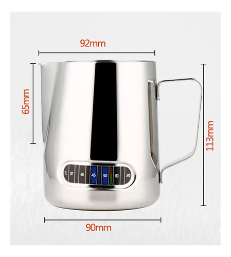 Jarra De Café 600 Ml De Acero Inoxidable Espumar Leche Con